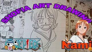 drawing anime one piece, nami part.1