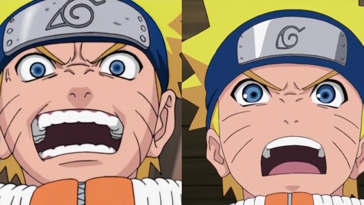 Comparison of scenes from the early and late stages of Naruto "Season 6".