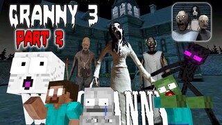 Monster School : GRANNY 3 HORROR PART 2 - Funny Minecraft Animation