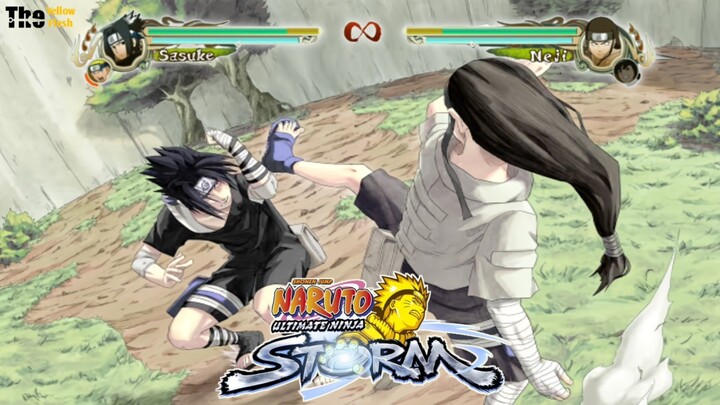 Battle Sasuke vs Neji (Com vs Com) | Naruto Strom