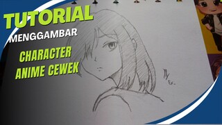 Menggambar Character Anime Cewek Simple