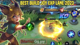 TUTORIAL JOY EXP LANE BEST BUILD JOY 2023! | TOP GLOBAL JOY -MOBILE LEGENDS