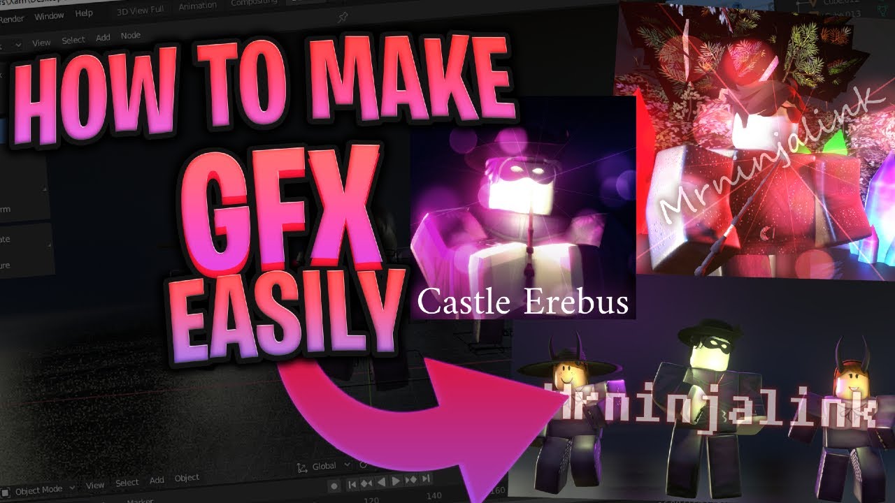 create a high quality roblox gfx using blender