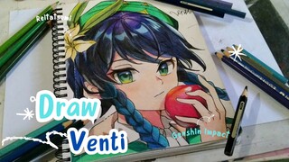 Drawing Venti🍃//Genshin impact//Request @Venti_Desu 😁