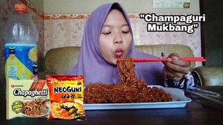 Mukbang Korean Food CHAPAGURI HALAL + Review | Hotim alhasni