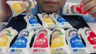 [ASMR]กินเยลลี่โยเกิร์ตแช่แข็ง