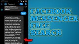 FREE SEARCH ON FB MESSENGER | TUTORIAL 2020