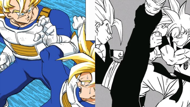 Goku VS Gohan has always only had one picture in the comics