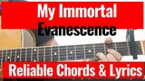 Evanescence - My Immortal Live Acoustic Karaoke (Lyrics and Chords) Cover