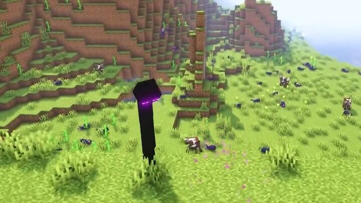 Setelah menonton Minecraft sekaligus, berubah menjadi enderman dan bertahan di MC selama 100 hari!