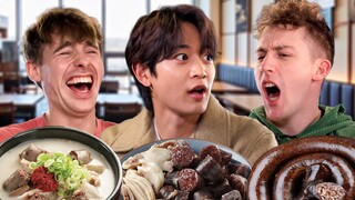 SHINee MINHO + 3 bowls of Korean Pig's Blood Sausage!!