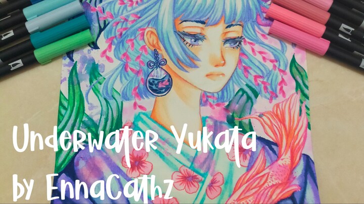 [Watercolor] Underwater Yukata