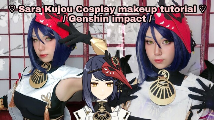 ♡ Sara Kujou Cosplay makeup tutorial ♡/ Genshin impact /