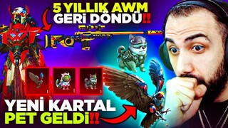 OYUNUN İLK 7 SEVİYE AWM'Sİ GERİ DÖNDÜ!! 😱 YENİ DESTANSI KARTAL PET GELDİ! (38.000 UC) | PUBG MOBILE