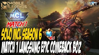 SOLO MCL LEVEL 6 TERNYATA MIDLANER KITA EPIC BOZ AUTO EPIC COMEBACK BOZ BY TOP 1 INDONESIA SUN