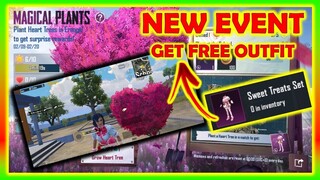 MAGICAL PLANT EVENT IN PUBG MOBILE | GET FREE VALENTINE OUTFIT | PLANT HEART TREE IN ERANGEL