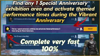 FIND ANY 1 SPECIAL ANNIVERSARY EXHIBITION AREA AND ACTIVATE THE SPECIAL PERFORMANCE 3 TIMES