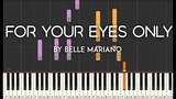 For Your Eyes Only by Belle Mariano synthesia piano tutorial | with lyrics / free sheet music