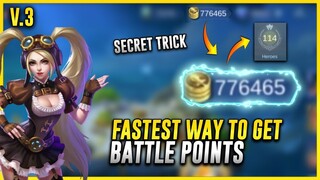 HOW TO GET MORE BATTLE POINTS FAST (Secret Tricks) - Mobile Legends 2022