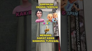 Upin, Ipin, & Kak Ros Rebutan Keris Siamang Tunggal! Mereka Harus Selamatkan Opah Part 2 #Shorts