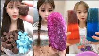 Thánh Ăn Đá Ăn Đá Lạnh Màu Sắc Hình Dạng Bất Thường Thú Vị - ASMR Ice Crunchy Eating sound#151