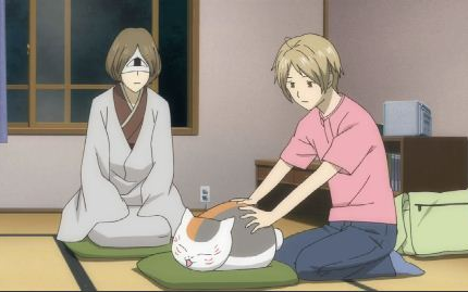 Natsume's many tricks to pet the cat