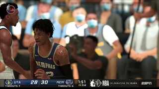 NBA2K21 MODDED FULL GAME HIGHLIGHTS JAZZ VS GRIZZLIES I NBA Regular Season I  November 23, 2021