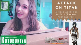 Attack On Titan- Mikasa Ackerman ArtFX J (Renewal Package Ver.) Unboxing!