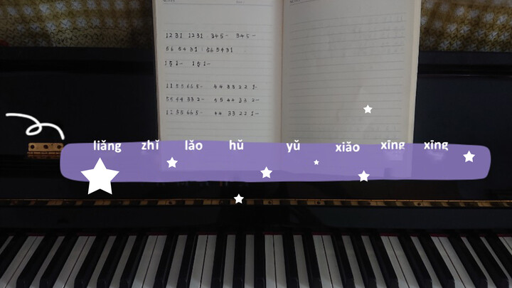 [Âm nhạc]Chơi <Liang Zhi Lao Hu>&<Xiao Xing Xing> bằng piano cực hay