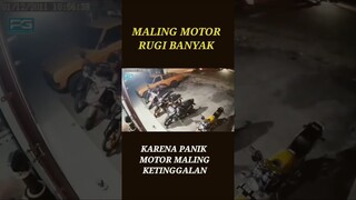 Maling Motor Rugi Banyak || Motor Di Tinggalin Karena Panik