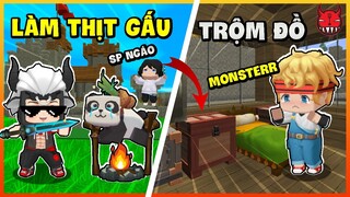 Titan Team Sinh Tồn 16: Songfish Thịt gấu trúc của Super Ngáo rồi trộm đồ Monster trong Mini World