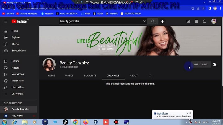 Good News Beauty Gonzalez Came Back Bilibili TV Channel!