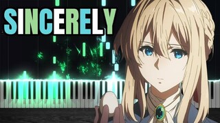 Sincerely - Violet Evergarden (Opening) [Piano Tutorial] // Tony Piano Sheets