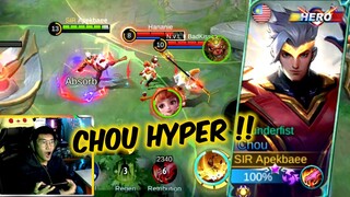 CHOU HYPER CARRY ENEMY MENANGIS DARAH DI SEPAK !! RETRIBUTION + SKIN BARU THUNDERFIST !! MLBB