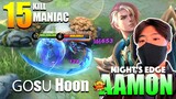 Aamon Perfect Maniac! Too Much Damage! | Night's Edge Aamon Gameplay By ɢᴏsᴜ Hoon ~ MLBB
