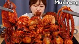 해갈찜 먹고 싶었어요..😆 (오징어, 가리비, 낙지, 전복, 소갈비) 해갈찜 만들기 먹방 Mukbang