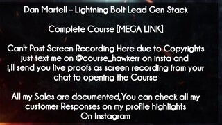 Dan Martell  course  - Lightning Bolt Lead Gen Stack download