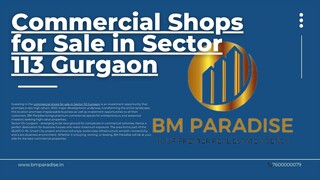 Commercial Shops for Sale in Sector 113 Gurgaon