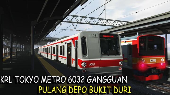 CAB RIDE KRL TM 6032 PULANG DEPO BUKIT DURI KARENA GANGGUAN PINTU | TRAINZ SIMULATOR INDONESIA