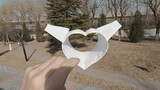 Flying heart paper airplane original tutorial