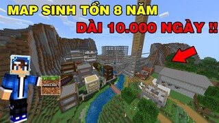 Mình Đã Vào Thăm Map Sinh Tồn | Dài 8 Năm Nhà Trong Núi Khổng Lồ | TRONG MINECRAFT PE..!!