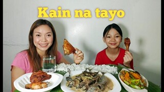 FILIPINO FOOD/GINATAANG TULINGAN,PAKBET AT FRIED CHICKEN