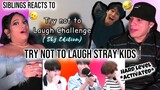Siblings react to Try not to laugh challenge (Skz Edition)🤓😂