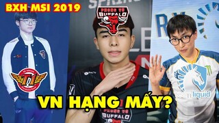 BXH TOP 6 đội tuyển mạnh nhất tại MSI 2019 - Bất ngờ về thứ hạng của PVB Việt Nam