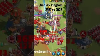 war kvk kingdom 2927 vs 2928 rise of kingdom #riseofkingdoms #gamermuda #war #3000