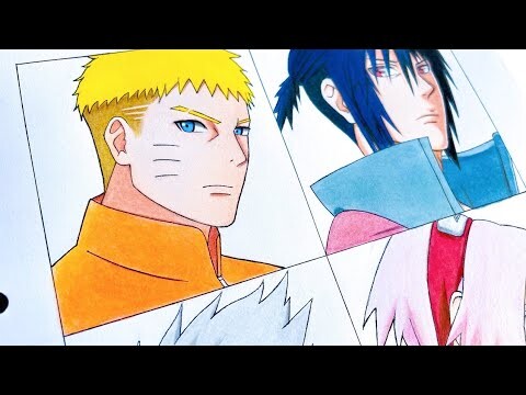 Drawing Naruto , Sasuke , Sakura , Kakashi into Undercut hair