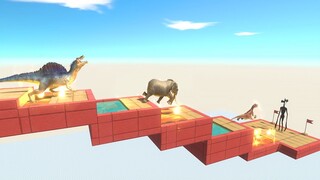 Jump Over Fire and Water - Animal Revolt Battle Simulator