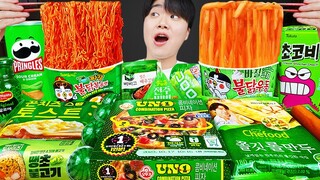 ASMR MUKBANG 편의점 핵불닭 미니!! 떡볶이 & 핫도그 & 김밥 FIRE Noodle & HOT DOG & GIMBAP EATING SOUND!