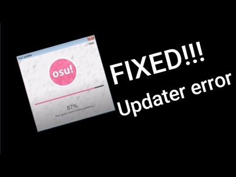 How to fix osu! updater error! (updateloop)