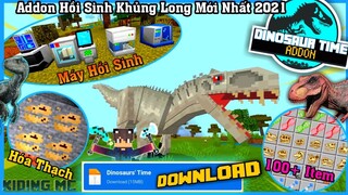 Cách Tải Và Cài Addon Hồi Sinh Khủng Long Mới Nhất 2021 Siêu Phẩm Cực Hay Mcpe (Có Link) | KIDING MC